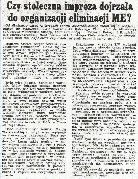 Rajd Warszawski 1974r