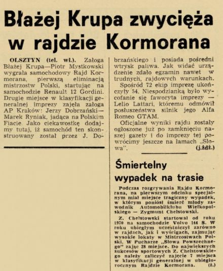 8 Rajd Kormoran - 1975r
