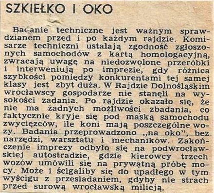 19 Rajd Dolnośląski - 1975r