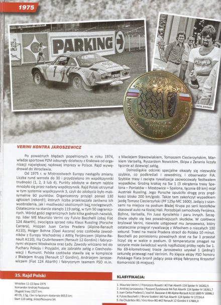 Rajd Polski - 1975r