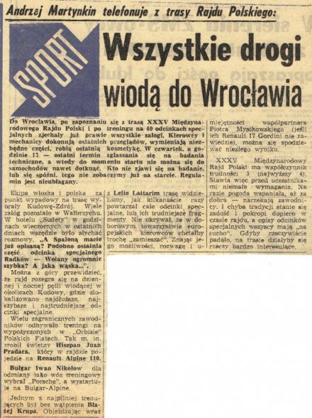 35 Rajd Polski - 1975r