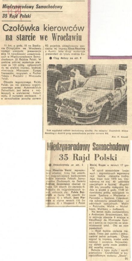 35 Rajd Polski - 1975r