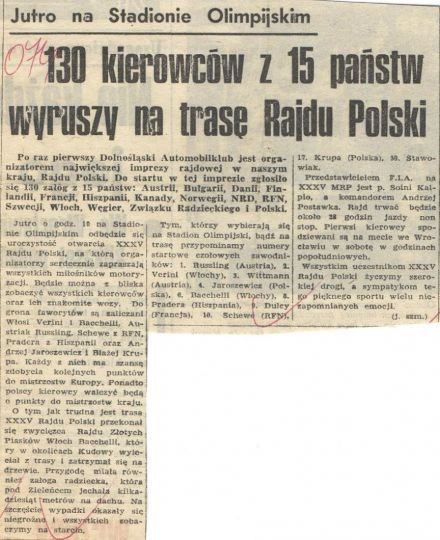 35 Rajd Polski - 1975r