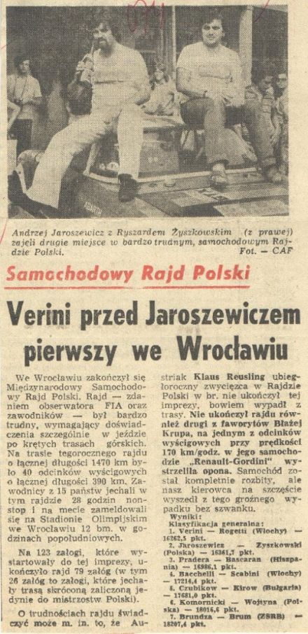 35 Rajd Polski - 1975r