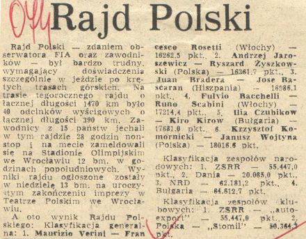 35 Rajd Polski - 1975r