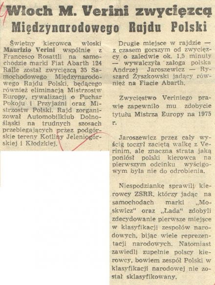 35 Rajd Polski - 1975r