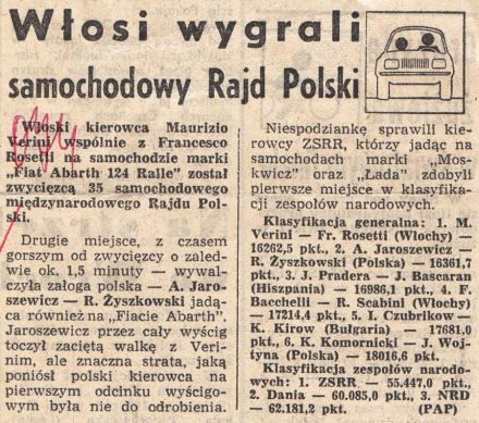 35 Rajd Polski - 1975r