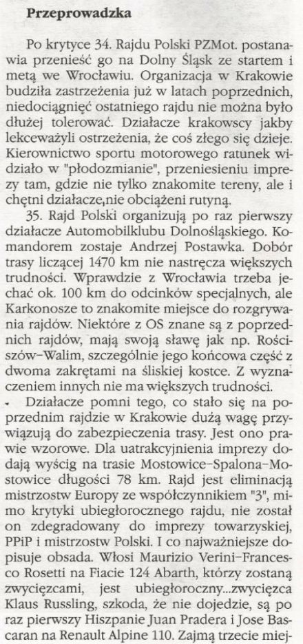 35 Rajd Polski - 1975r