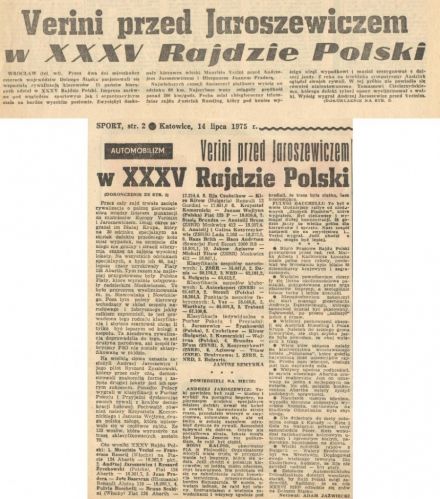 35 Rajd Polski - 1975r