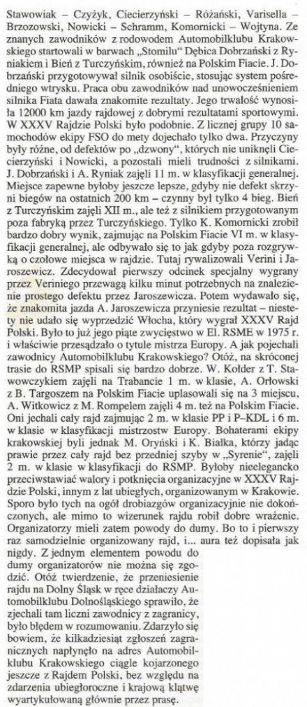 35 Rajd Polski - 1975r