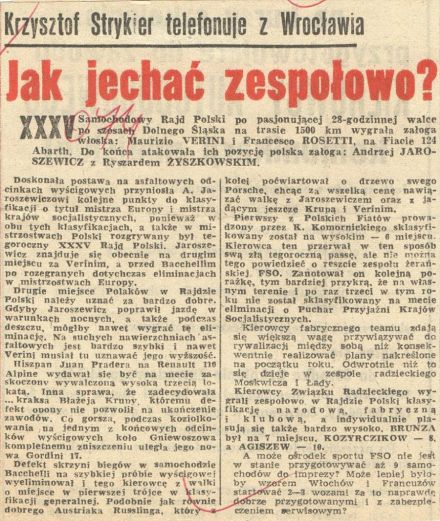 35 Rajd Polski - 1975r