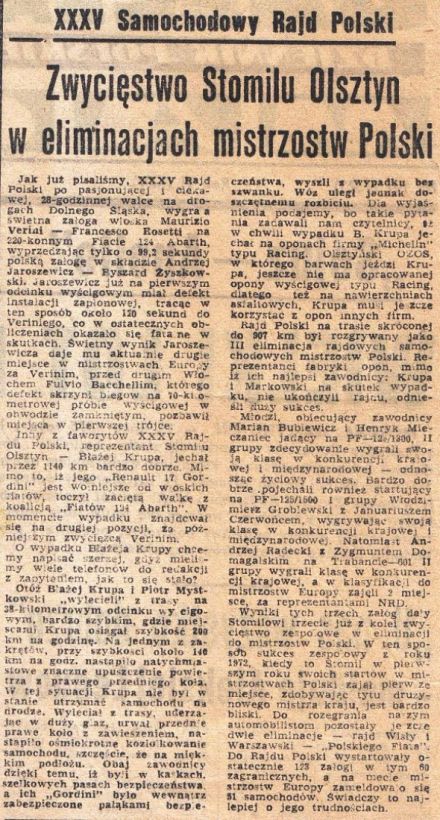 35 Rajd Polski - 1975r