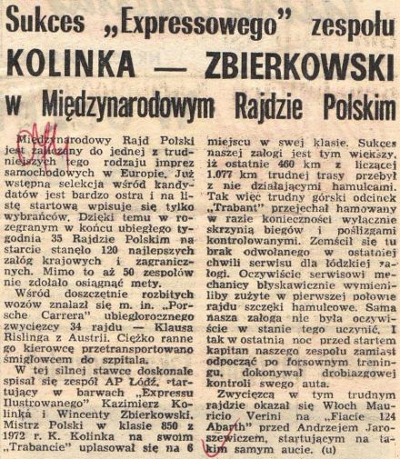 35 Rajd Polski - 1975r