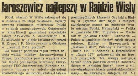 25 Rajd Wisły - 1975r