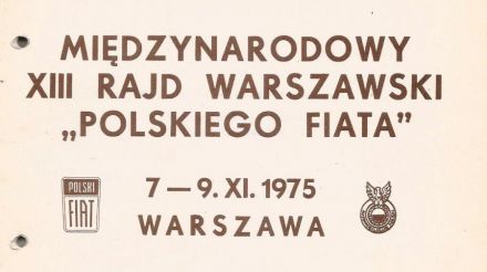 13 Rajd Warszawski - 1975r.