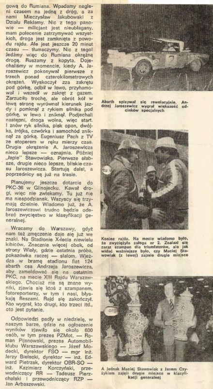 Rajd Warszawski - 1975r