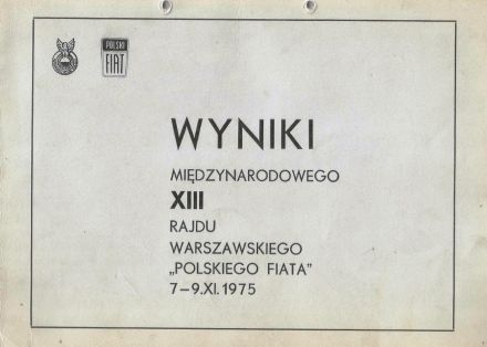 Rajd Warszawski - 1975r.