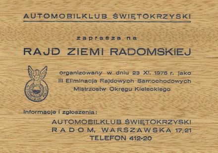 Rajd Ziemi Radomskiej - 1975r