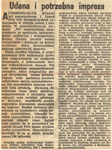 1 Grand Prix Gór Świętokrzyskich - 1975r