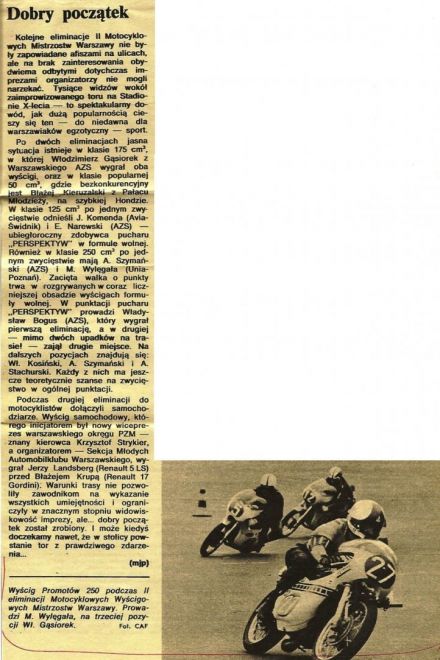 Wyścig w Warszawie - 1975r
