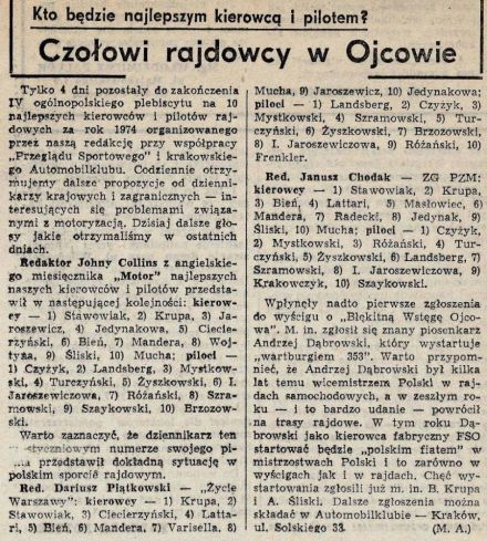 Błękitna wstęga Ojcowa - 1975r