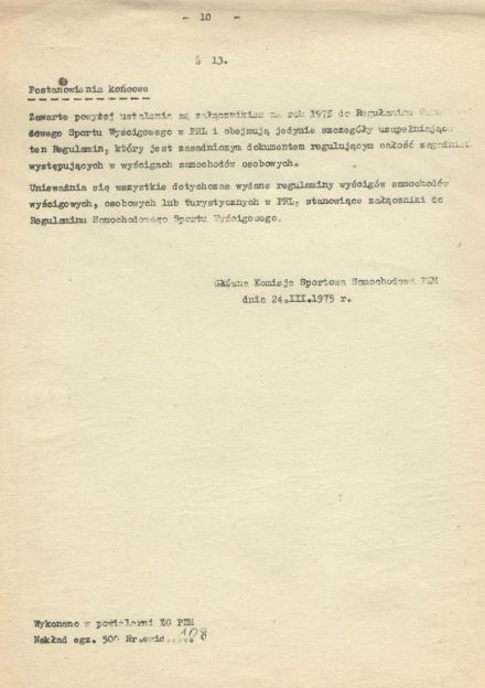 Wyścigowe Mistrzostwa Polski - 1975r