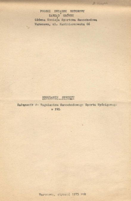 Wyścigowe Mistrzostwa Polski - 1975r