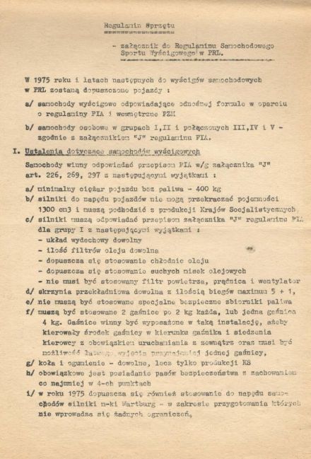 Wyścigowe Mistrzostwa Polski - 1975r