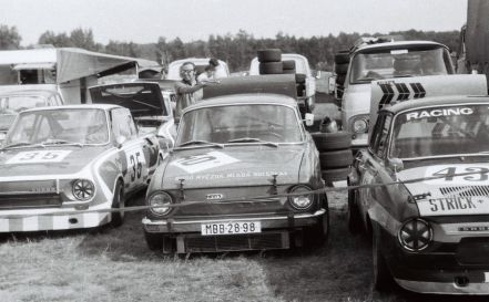 Oldrich Horzag – Škoda 130 RS, Karel Kapras – Škoda 110 S,Vojtech Zdenek – Škoda 120.