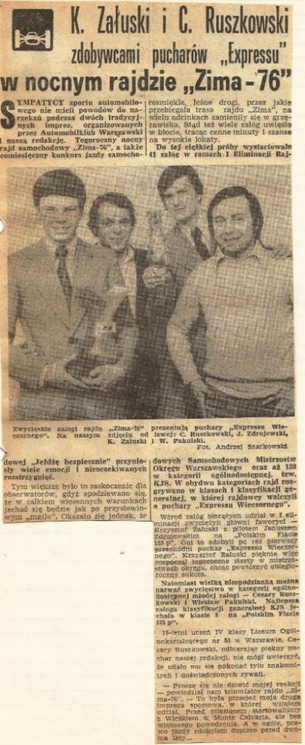 Rajd Zima - 1976r