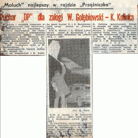 1 Rajd Prząśniczka - 1976r