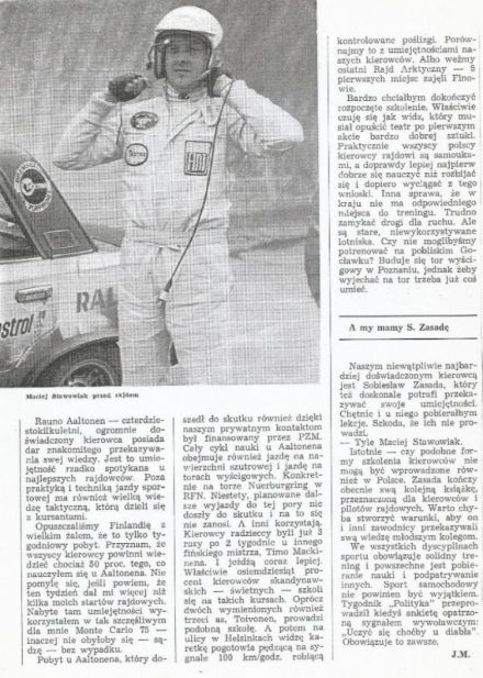 Sezon rajdowy - 1976r