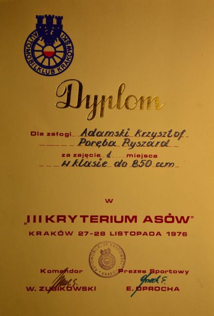 3 Kryterium Asów - 1976r.
