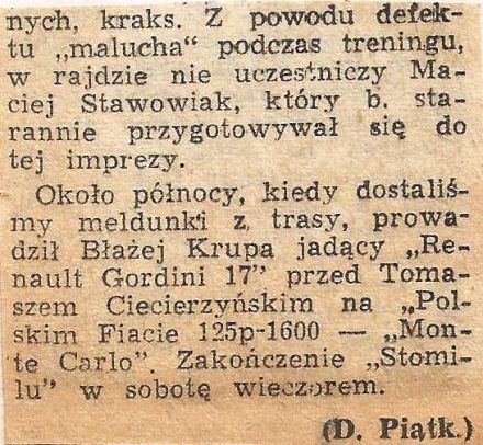 3 Rajd Stomil 1976