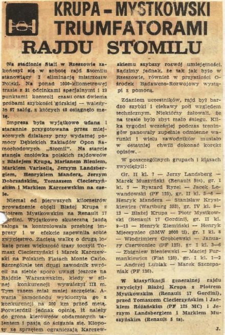 3 Rajd Stomil 1976