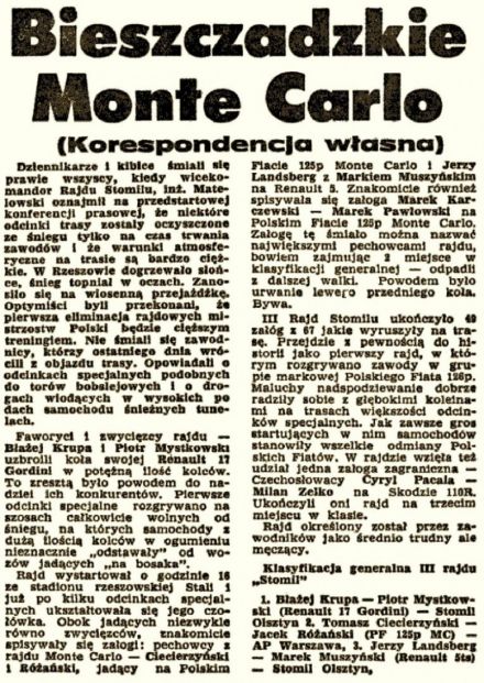 3 Rajd Stomil 1976