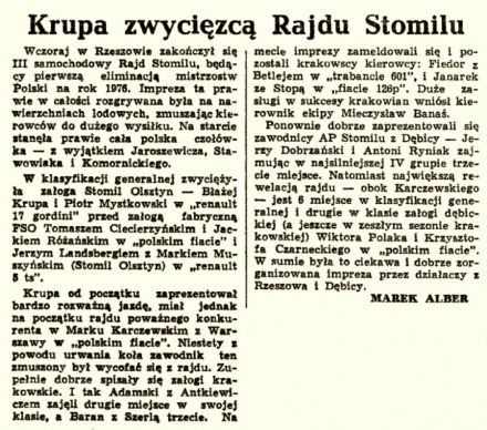 3 Rajd Stomil 1976