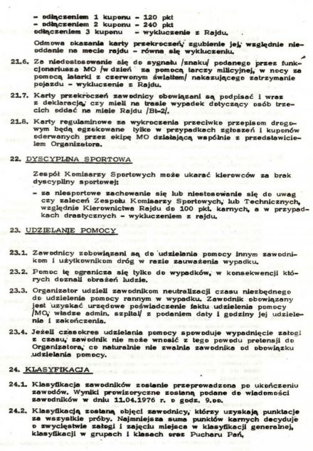 1 Rajd Krakowski - 1976r