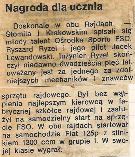 1 Rajd Krakowski 1976