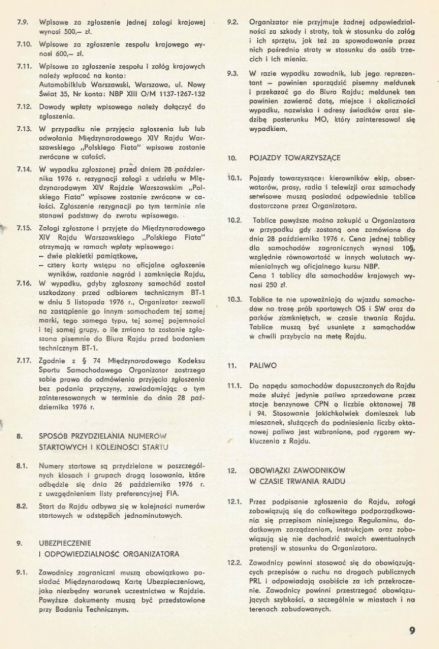 Rajd Warszawski - 1976