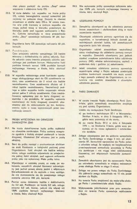 Rajd Warszawski - 1976r