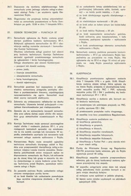 Rajd Warszawski - 1976r