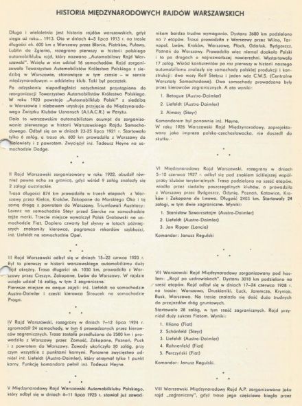 Rajd Warszawski - 1976r