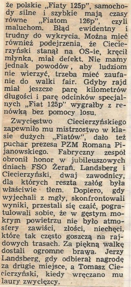 Rajd Warszawski - 1976r