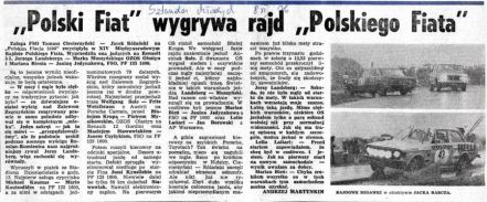 Rajd Warszawski - 1976r