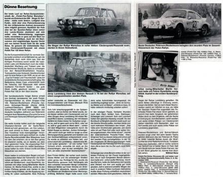 Rajd Warszawski - 1976r