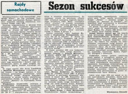 Rajd Warszawski - 1976