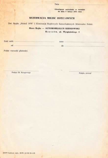 Rajd Stomil - 1976r