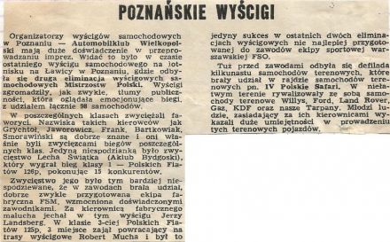 Tor Poznań-Ławica - 1976r