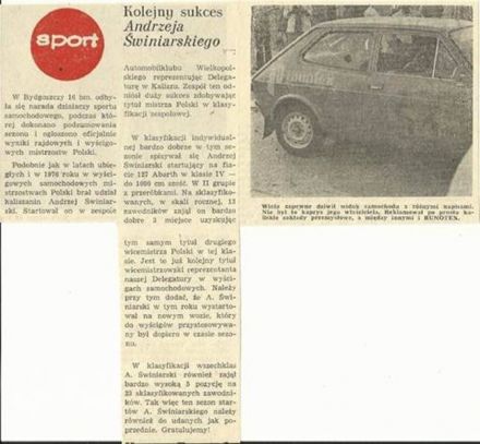 Wyścigowe Mistrzostwa Polski-podsumowanie - 1976r